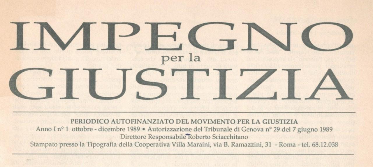 Impegno per la Giustizia, n. 1